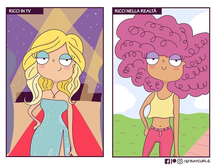 La difficile vita di chi ha i capelli ricci in 26 illustrazioni