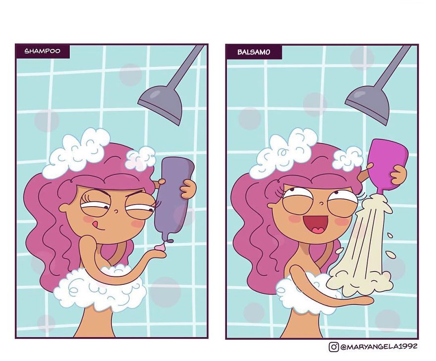 La difficile vita di chi ha i capelli ricci in 26 illustrazioni