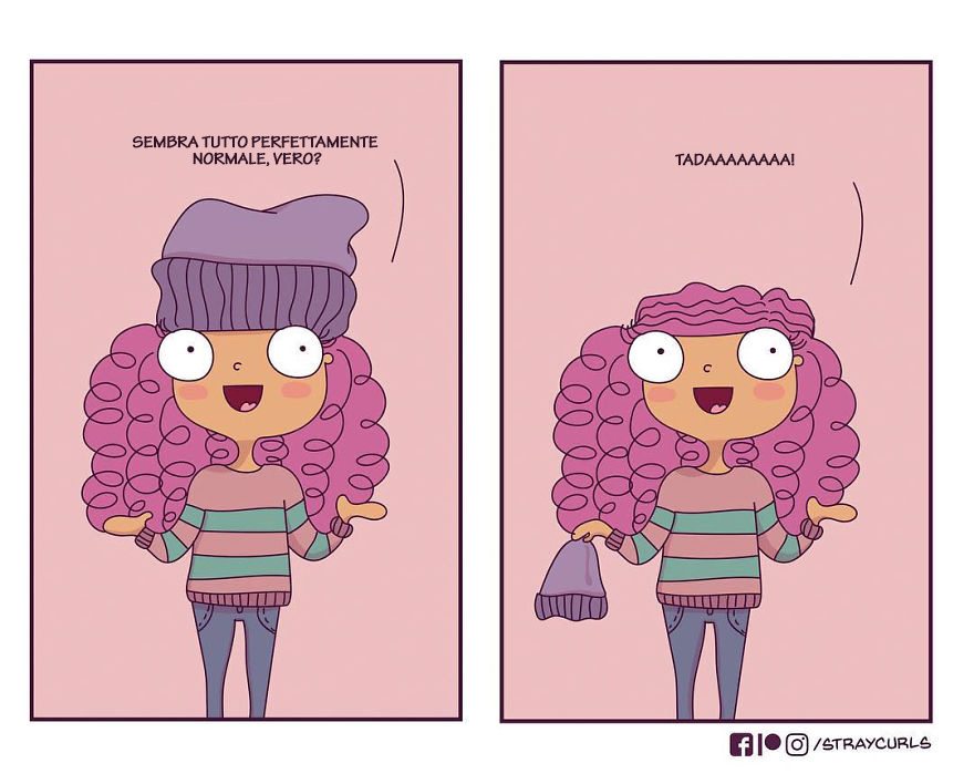 La difficile vita di chi ha i capelli ricci in 26 illustrazioni