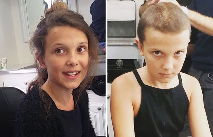 27 star prima e dopo essersi tagliate i capelli… A zero