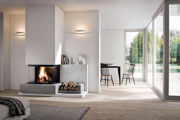 Camini moderni: a parete, ad angolo o trifacciale. Qual è il vostro preferito?