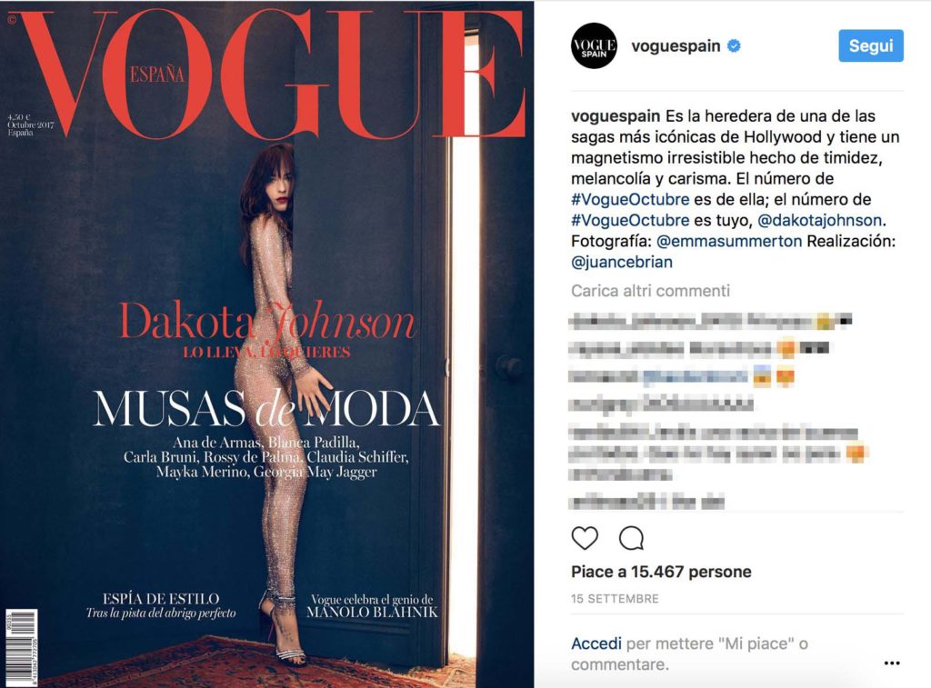 Dakota Johnson: i preparativi al sesso in 50 Sfumature di Rosso e il nudo per Vogue