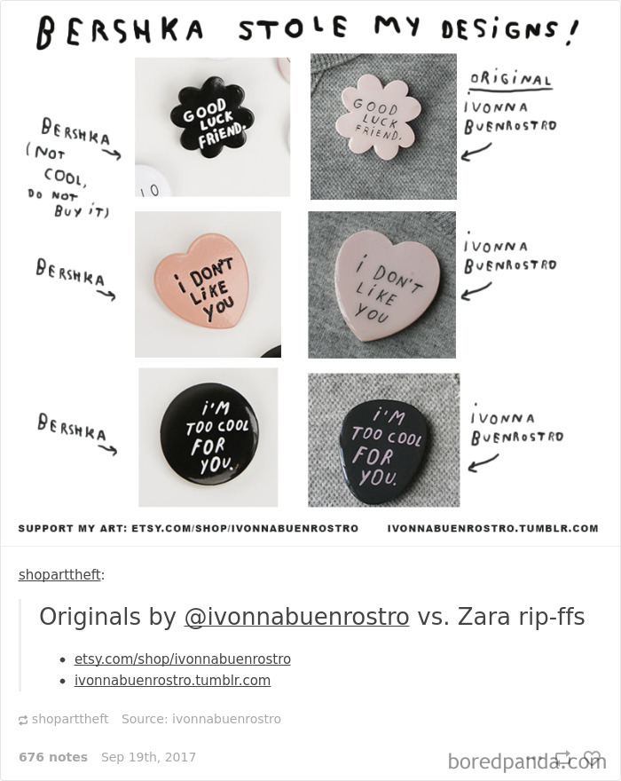 Da Zara a Bershka: 15 aziende accusate di plagio