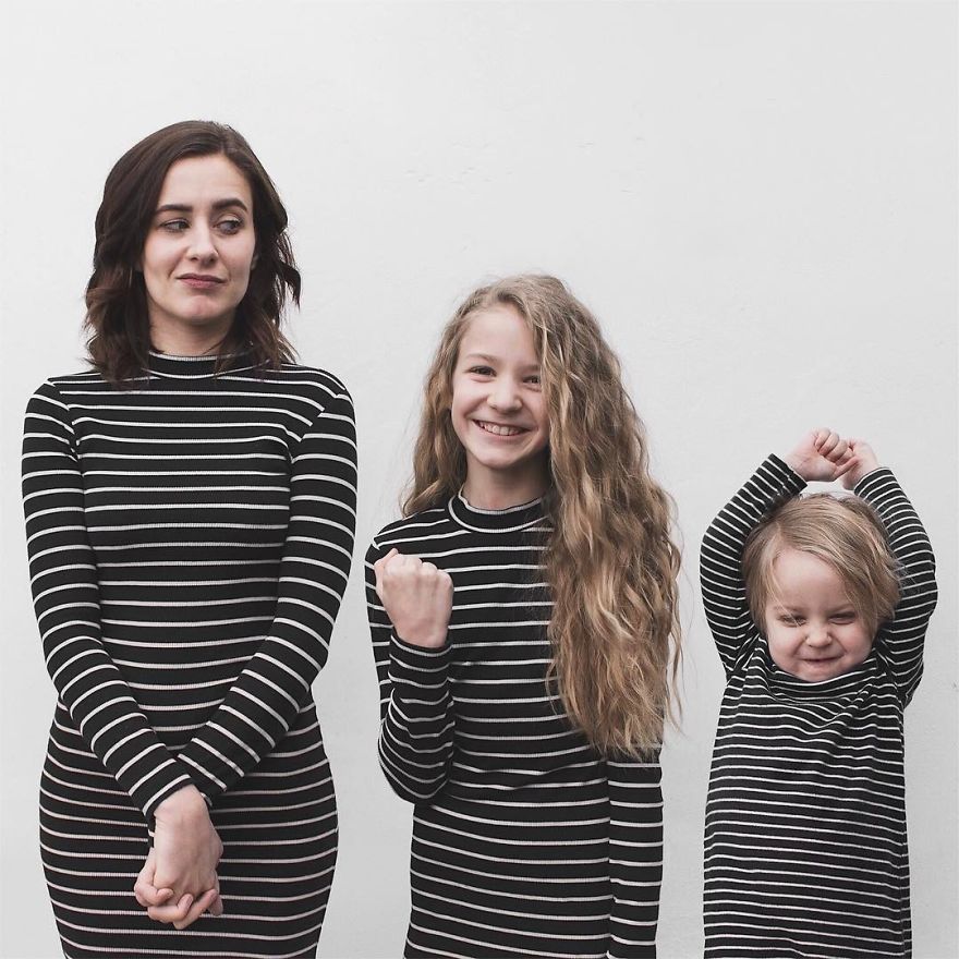 20 bellissime foto di famiglia di una mamma con le sue figlie
