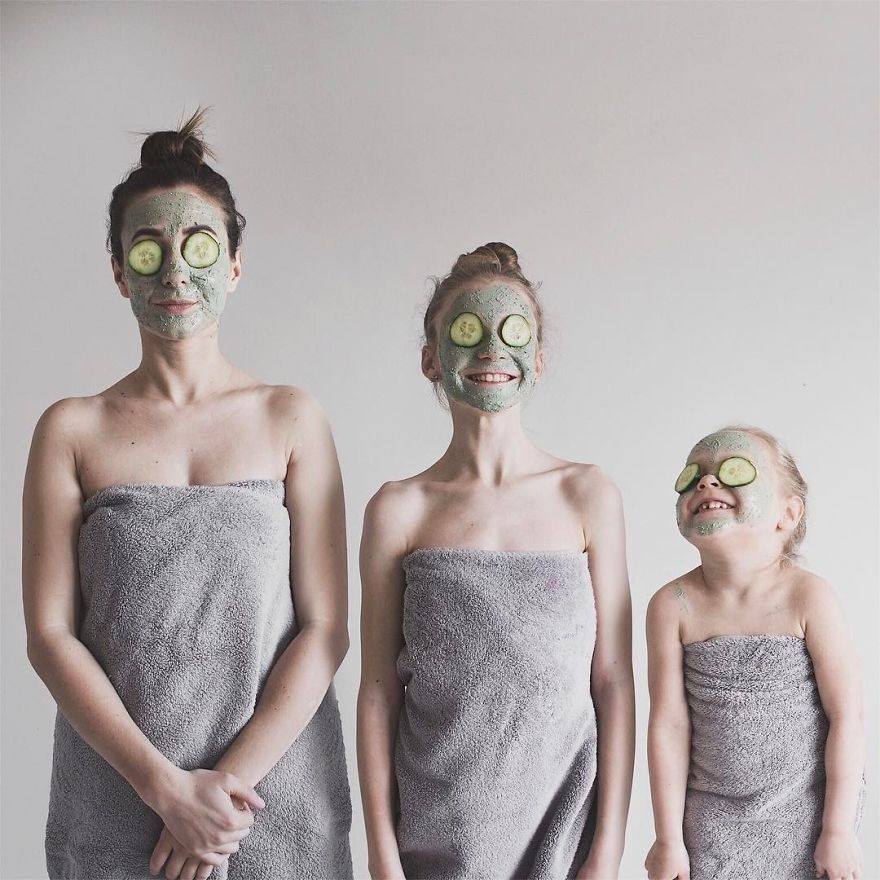 20 bellissime foto di famiglia di una mamma con le sue figlie