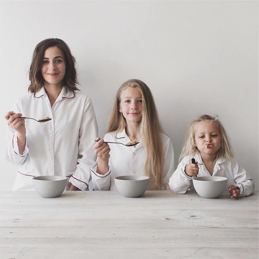 20 bellissime foto di famiglia di una mamma con le sue figlie