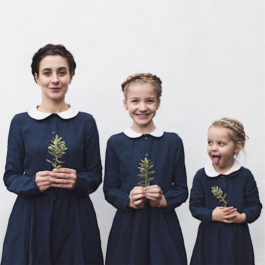 20 bellissime foto di famiglia di una mamma con le sue figlie