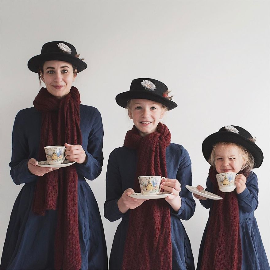 20 bellissime foto di famiglia di una mamma con le sue figlie