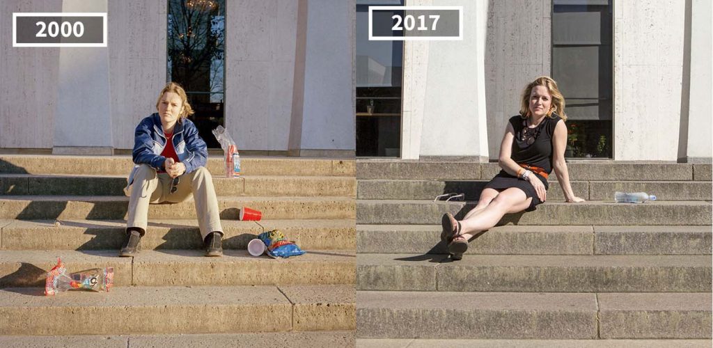 I cambiamenti nei volti di ex studenti universitari