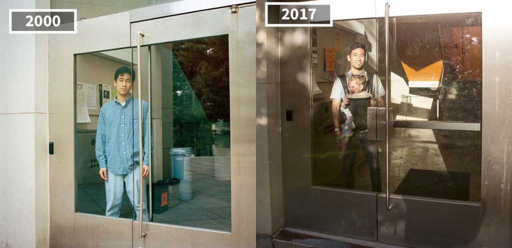 I cambiamenti nei volti di ex studenti universitari