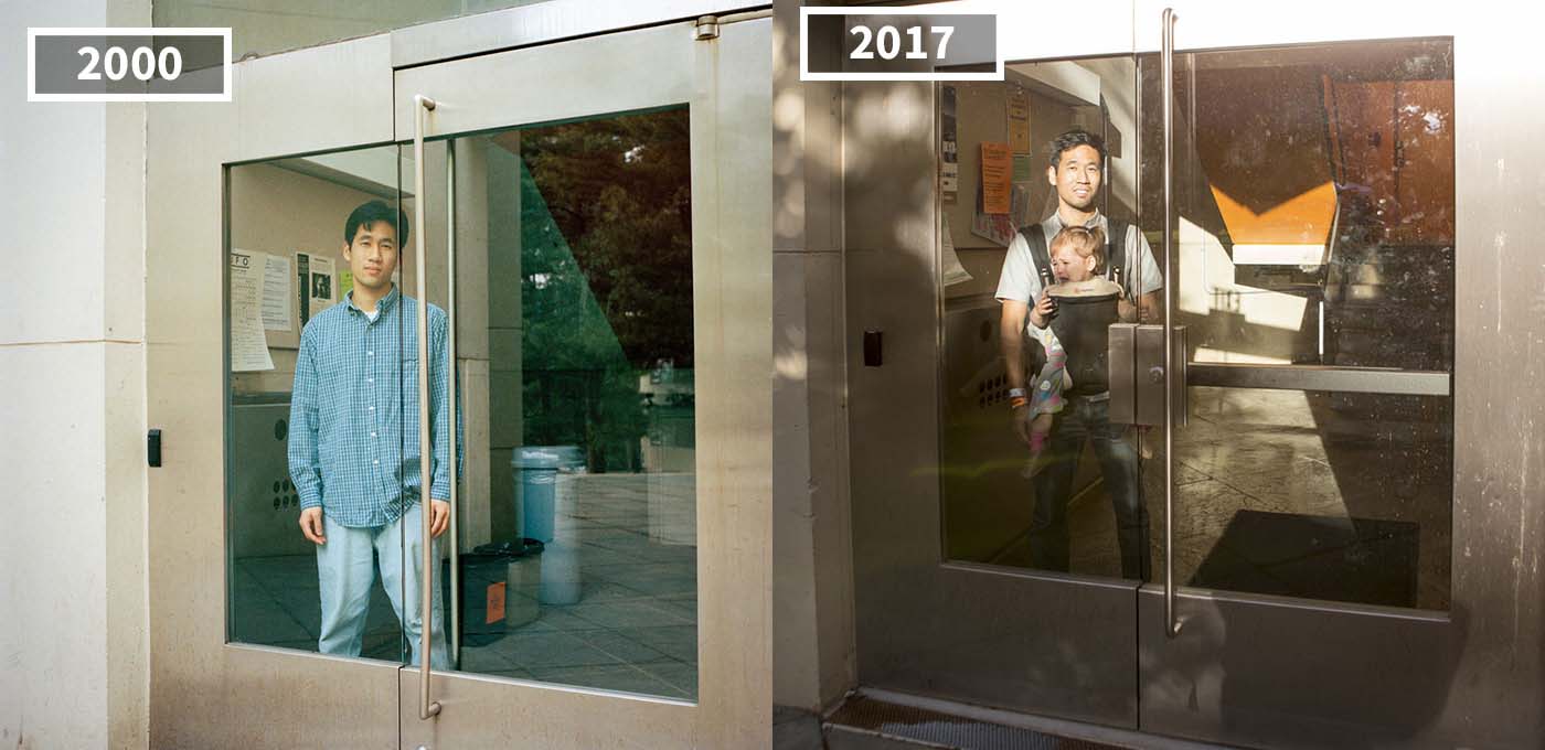 I cambiamenti nei volti di ex studenti universitari