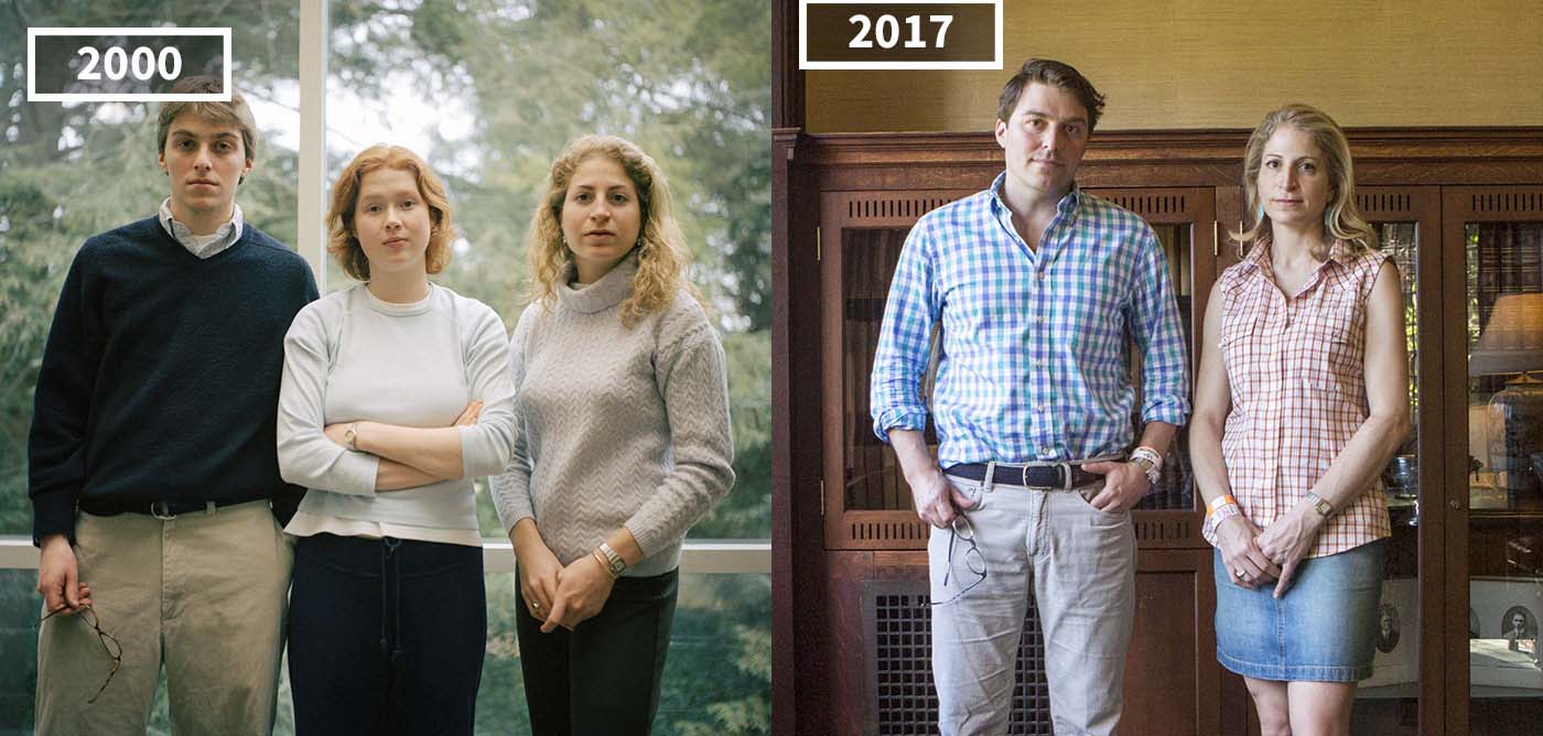 I cambiamenti nei volti di ex studenti universitari