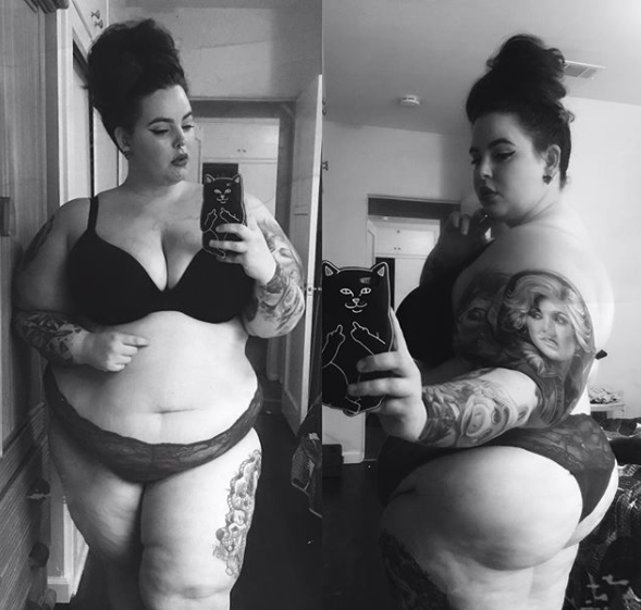 Due parole scritte su un abito: Tess Holliday stupisce ancora contro il body shaming