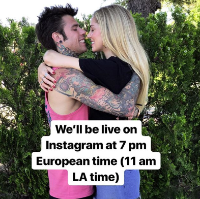 Ferragni e Fedez, baby raviolo in arrivo