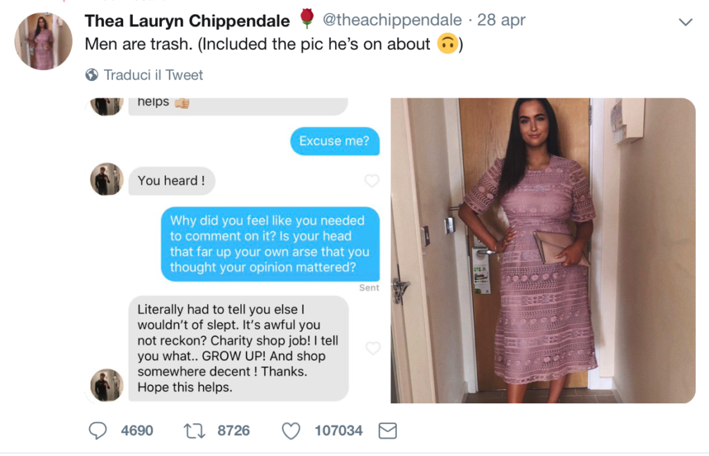 Ecco le foto di Thea, scelta da Asos come modella dopo gli insulti