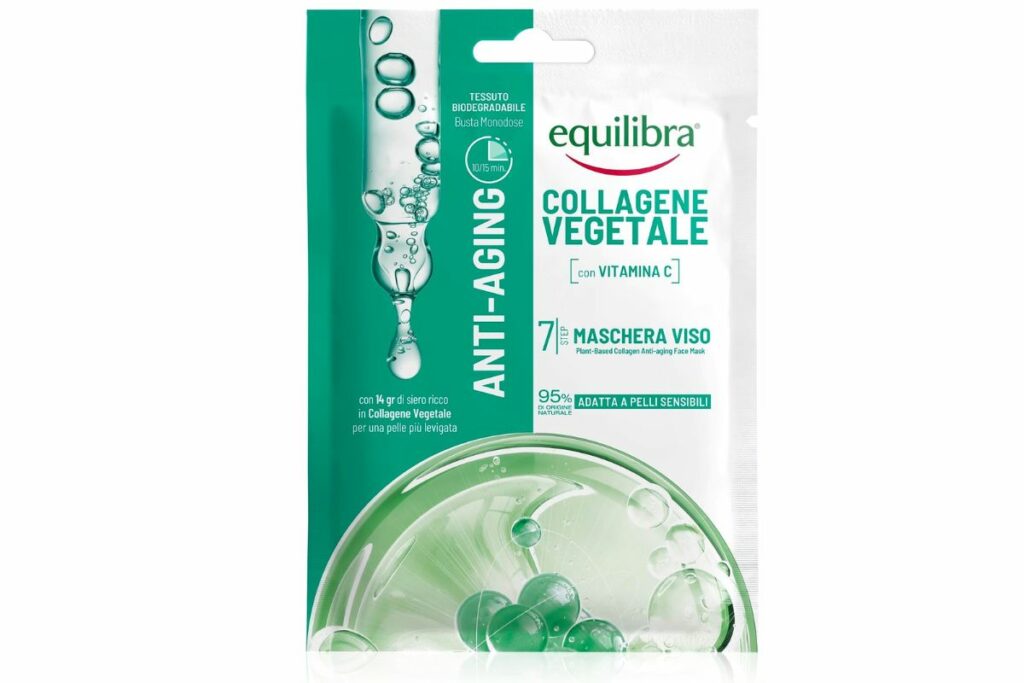 maschera viso al collagene di Equilbra