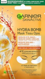 Garnier Skincare Maschera Occhi Anti Fatica con Succo d'Arancia e Acido Ialuronico